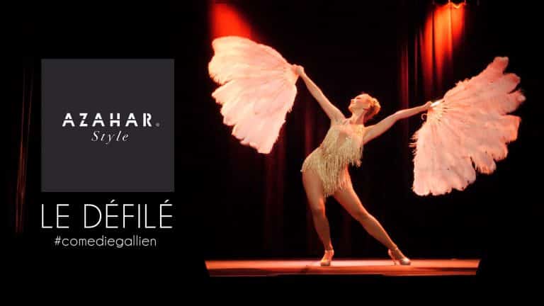 defilé de mode bordeaux azahar style